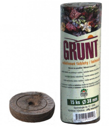 Jiffy Grunt - rašelinové tablety 38mm, 15ks/bal